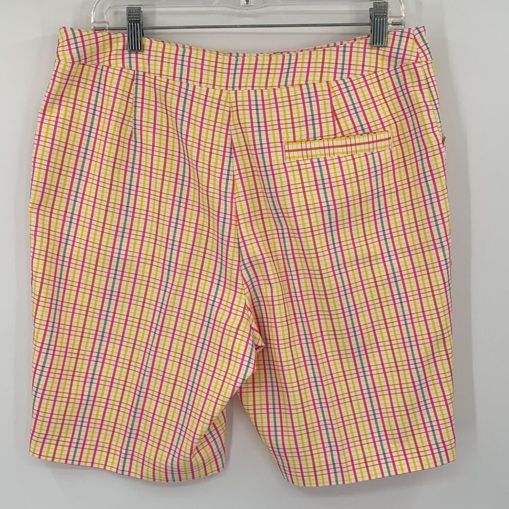Golf America Stretch‎ Bright Geometric Polyester Women's Golf Shorts Size 12 - Picture 4 of 10
